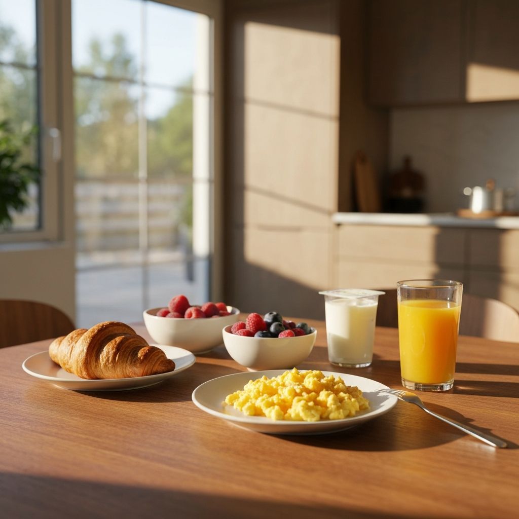 Mic dejun echilibrat lângă fereastră